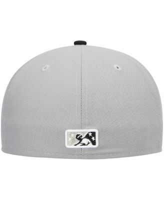 Men's Gray Lansing Lugnuts Authentic Collection Road 59FIFTY Fitted Hat