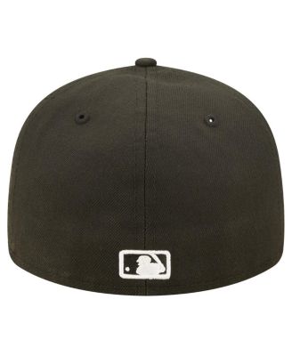 Men's Colorado Rockies Black and White Low Profile 59FIFTY Fitted Hat