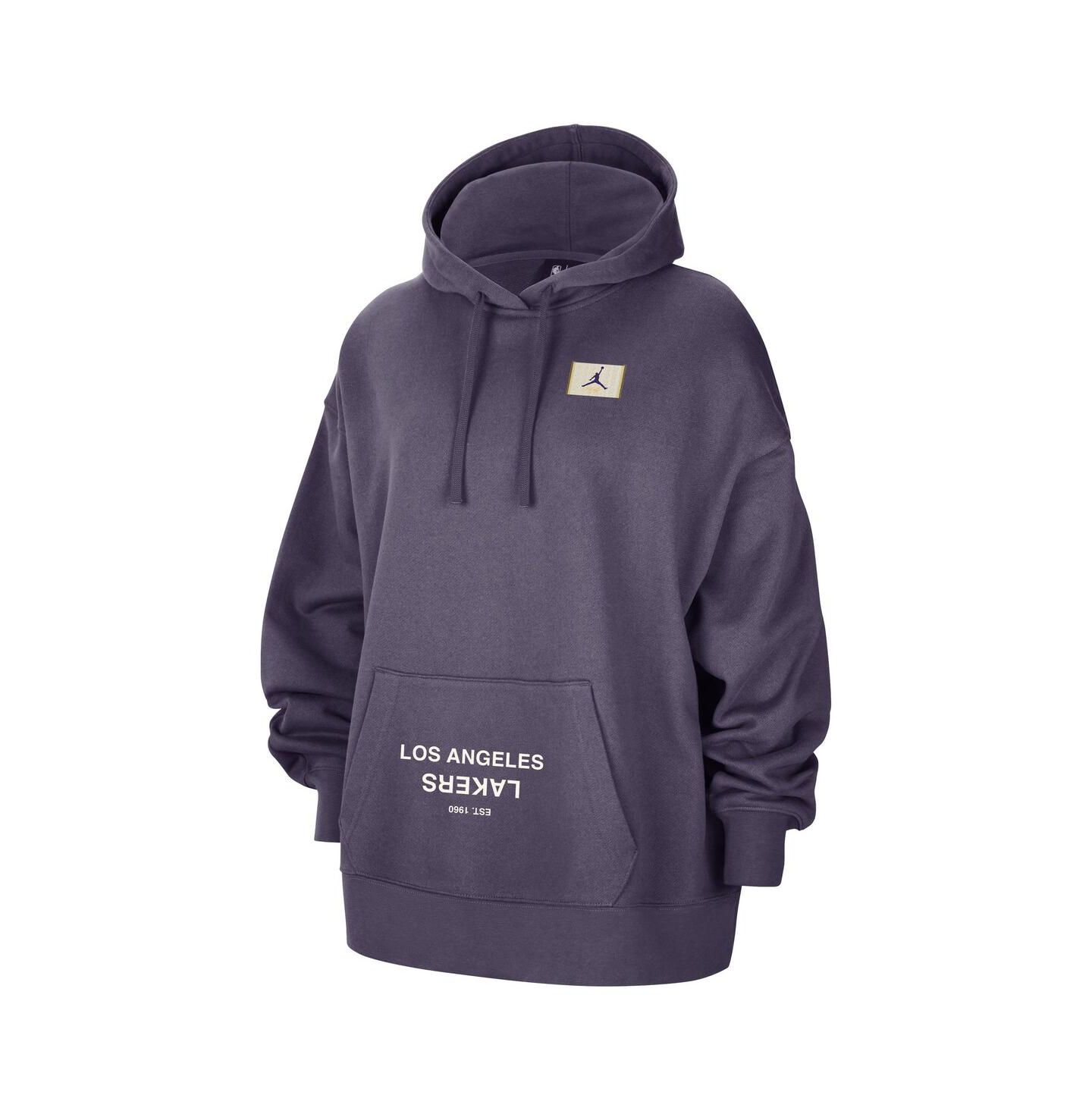 Женское худи Jordan Purple Los Angeles Lakers Courtside Statement Edition Oversize Pullover — фото 3