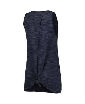 Women's Navy Atlanta Braves Space-Dye Active Tank Top