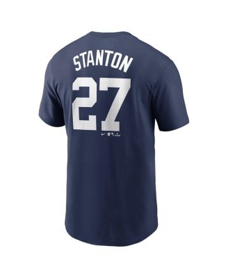 Men's Giancarlo Stanton Navy New York Yankees Fuse Name Number T-Shirt
