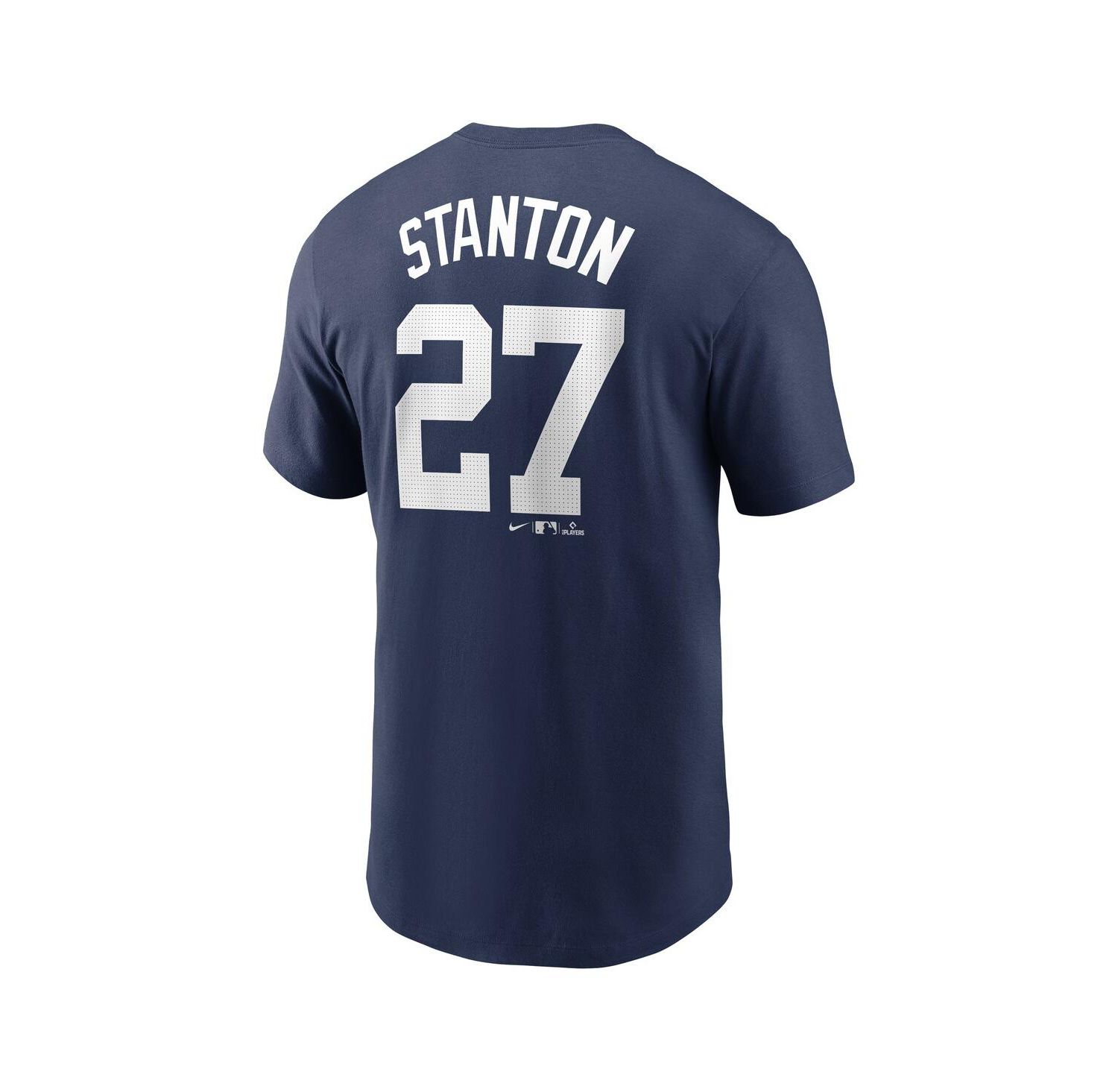 Men's Giancarlo Stanton Navy New York Yankees Fuse Name & Number T-Shirt
