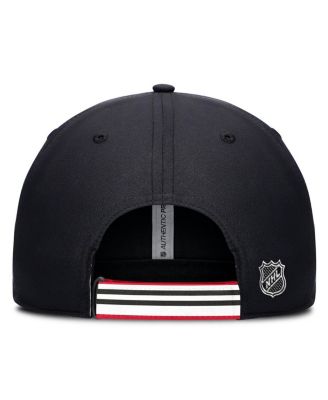 Men's Black/Red Chicago Blackhawks Authentic Pro Ripstop Adjustable Hat