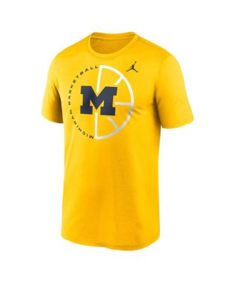 Men's Maize Michigan Wolverines Legend Basketball Icon Performance T-Shirt