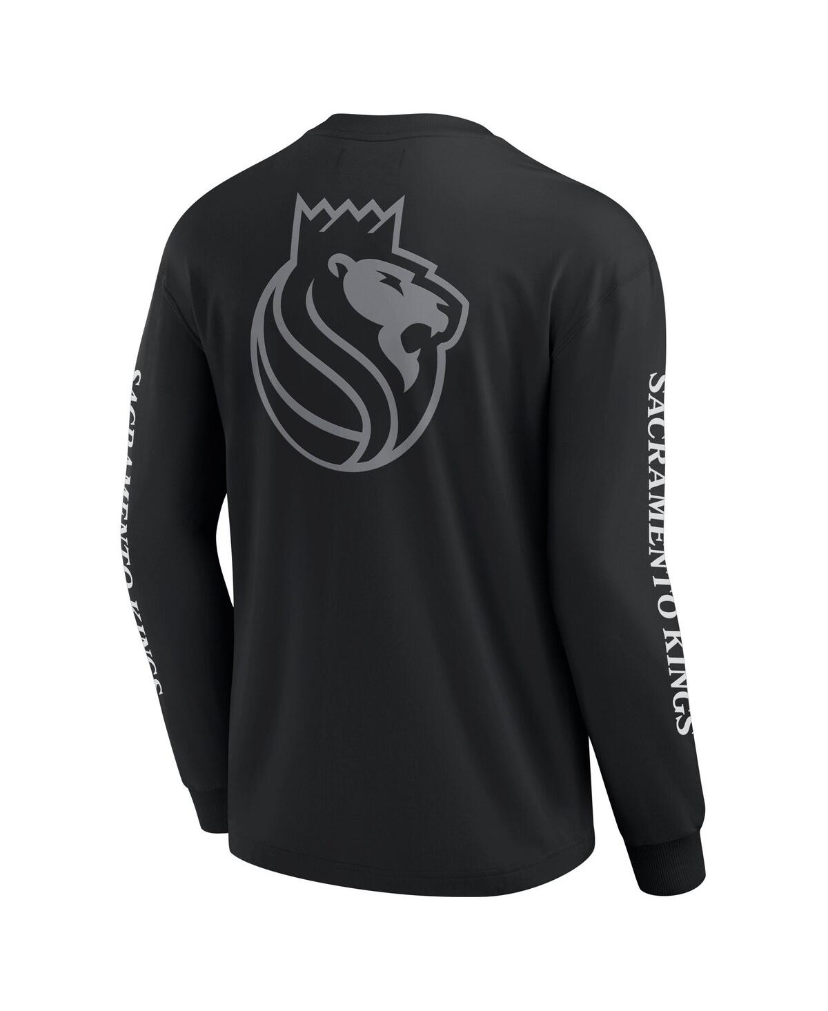 Fanatics Men's Black Sacramento Kings Elements Strive Long Sleeve T-shirt In Black