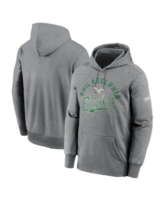 Nike - Men's Heather Gray Philadelphia Eagles Performance Fleece Pullover Hoodie