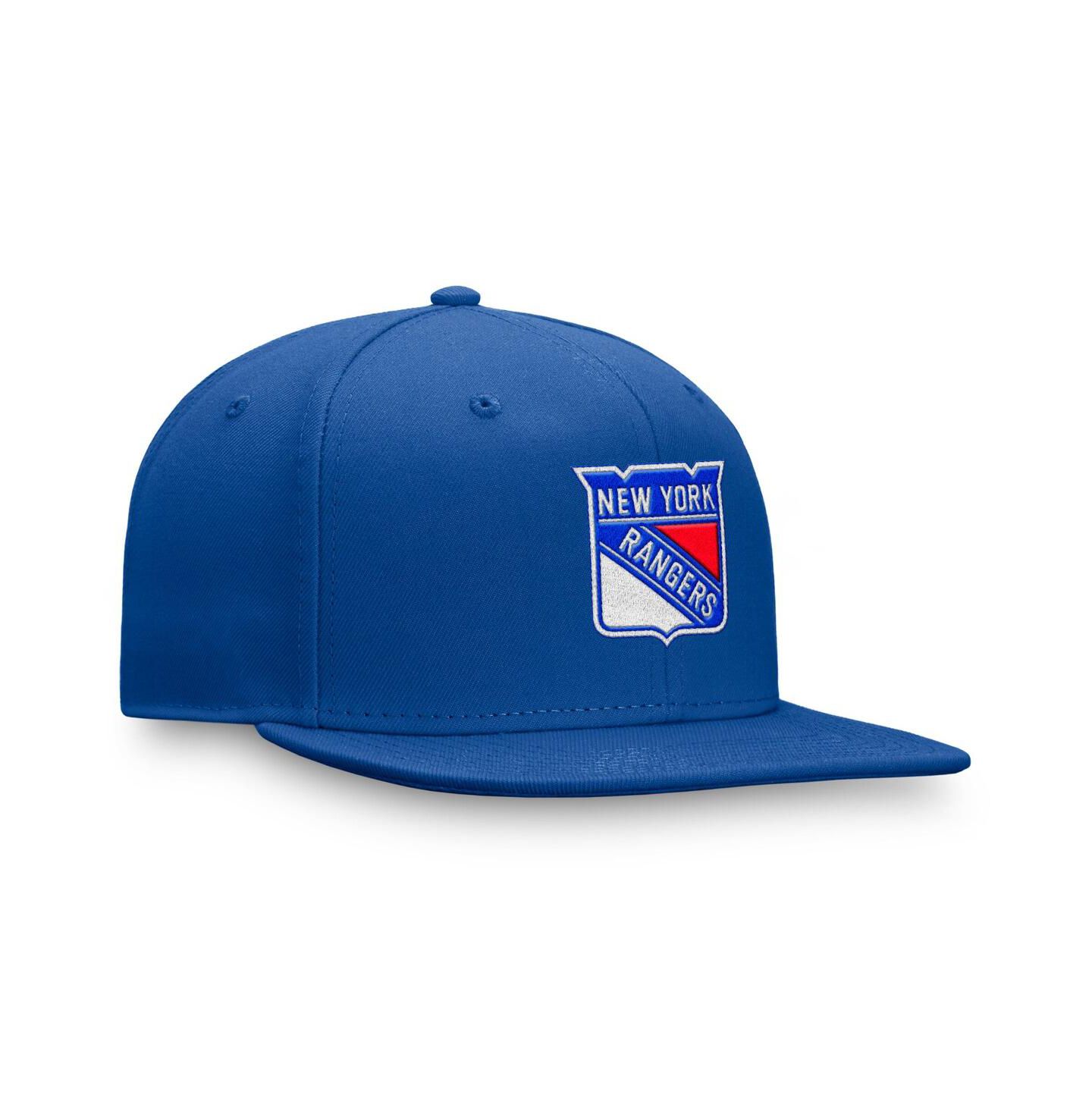 Мужская кепка Fanatics Royal New York Rangers Core Primary Logo Fitted Hat — фото 2