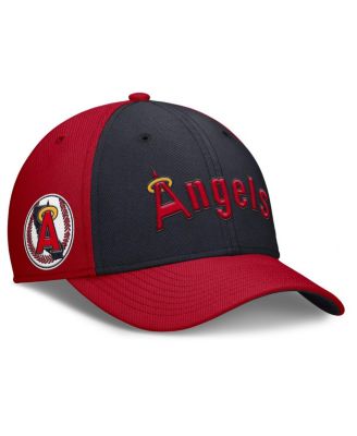 Nike - Men's Red/Navy California Angels Rise Swoosh Performance Flex Hat