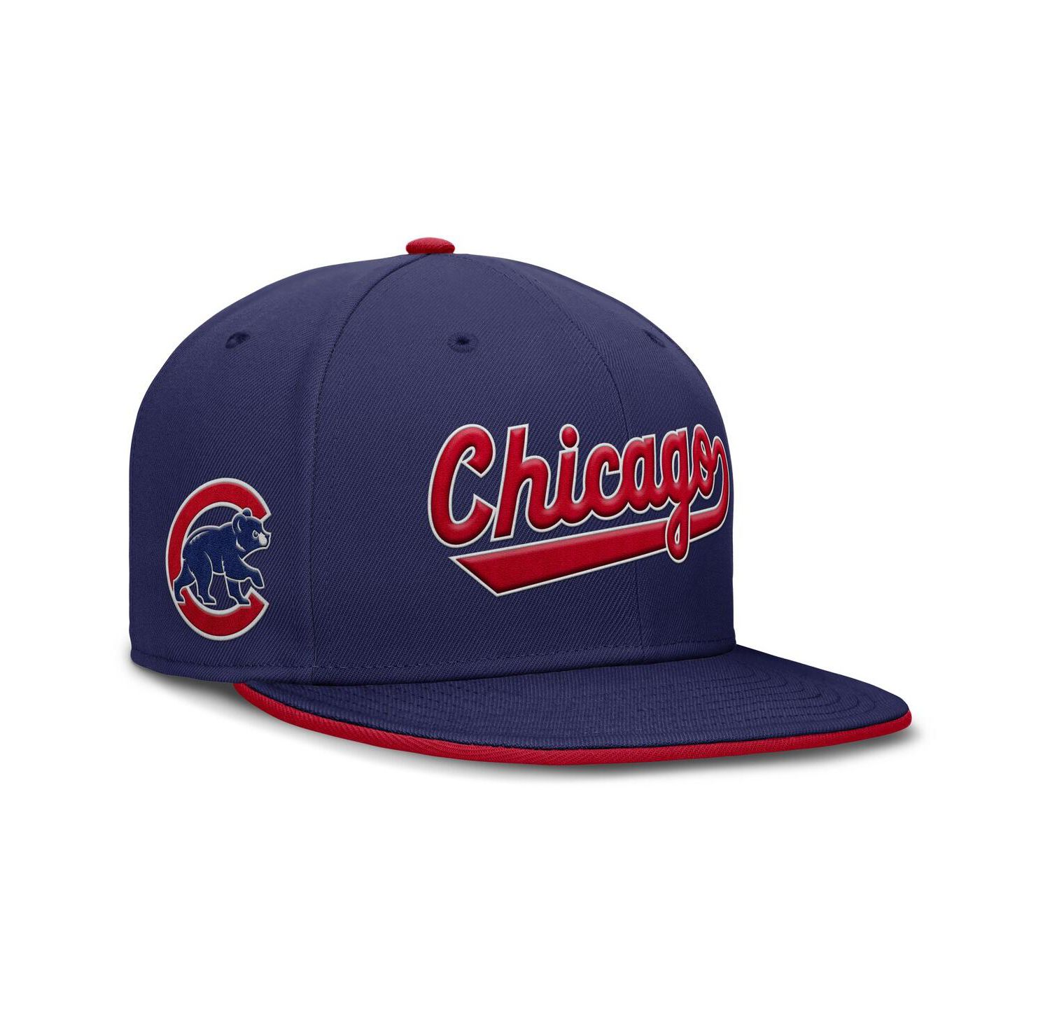 Men's Royal Chicago Cubs True Performance Fitted Hat