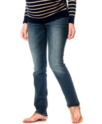 Motherhood Maternity - Straight-Leg Maternity Jeans, Dusted Medium Wash