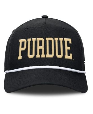 Men's Black Purdue Boilermakers Foul Ball Rope Adjustable Hat