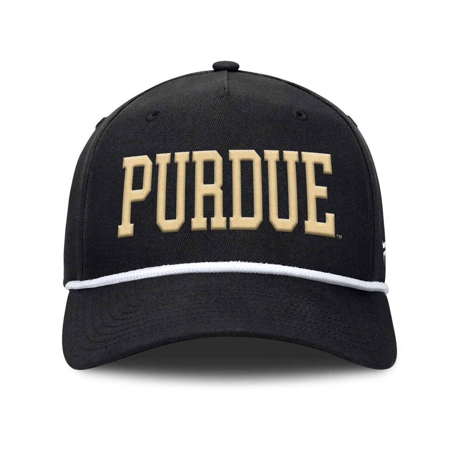 Men's Black Purdue Boilermakers Foul Ball Rope Adjustable Hat