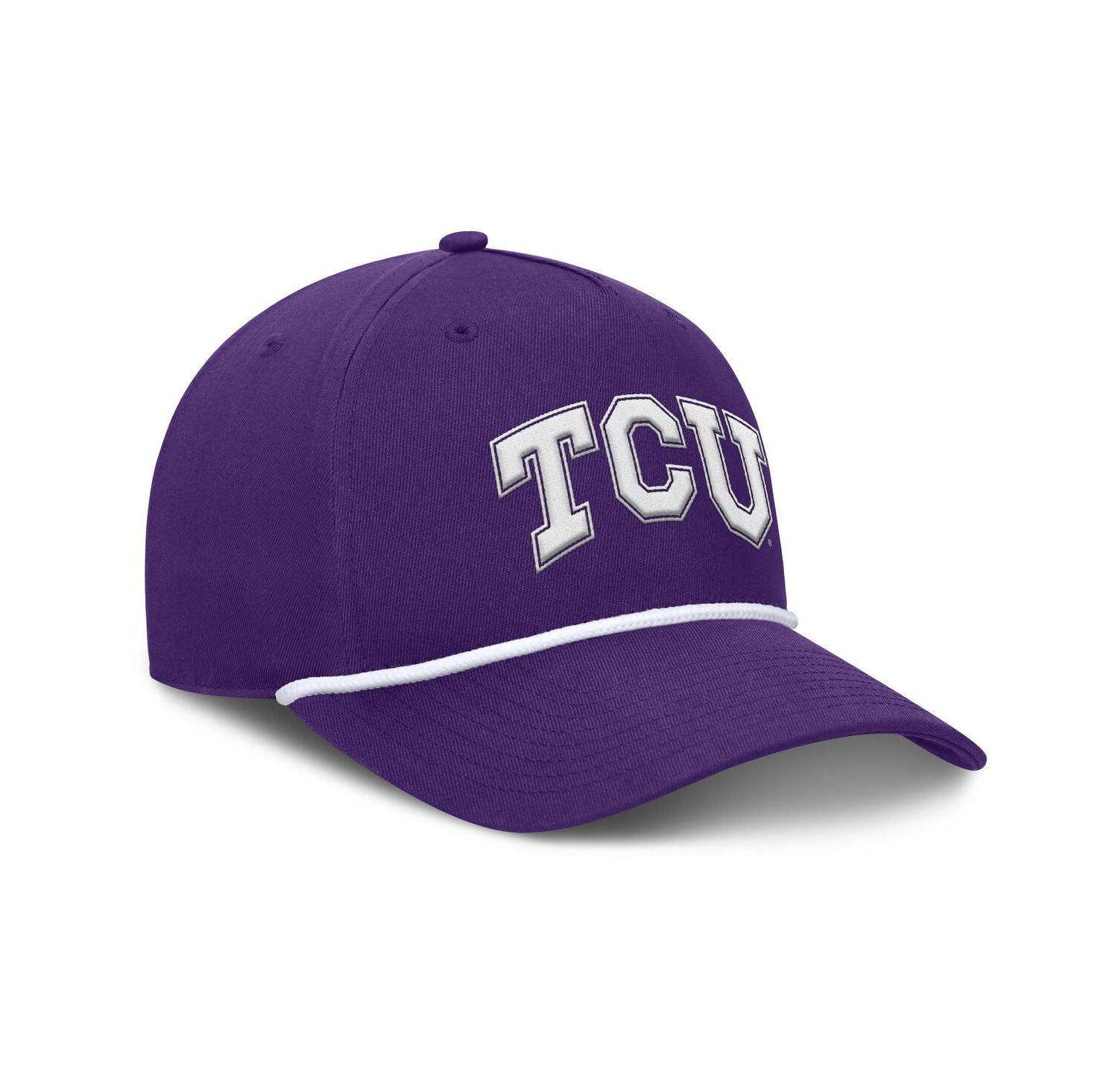 Men's Purple TCU Horned Frogs Foul Ball Rope Adjustable Hat
