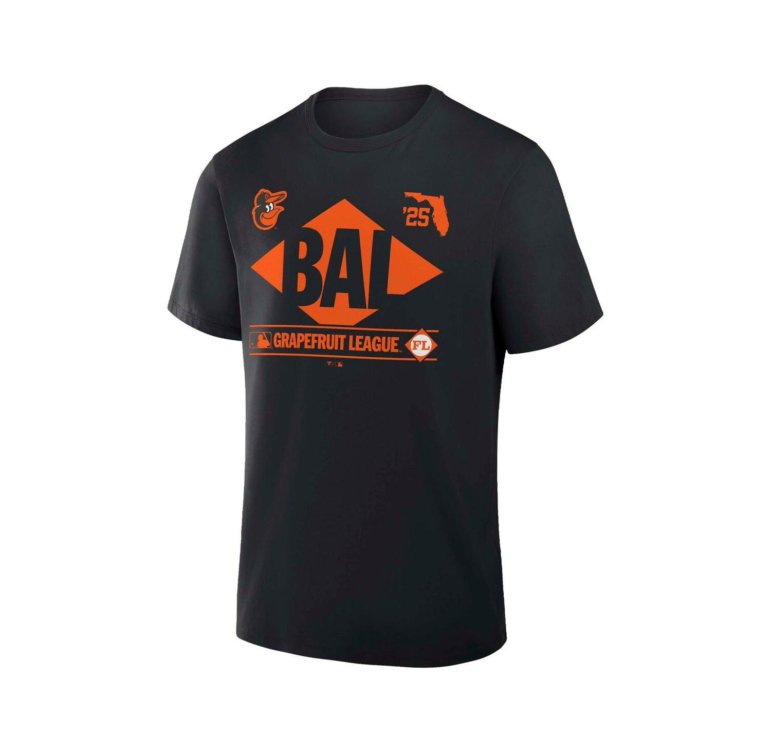 Men's Black Baltimore Orioles 2025 Spring Training Grapefruit League True Icon T-Shirt