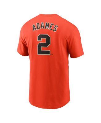 Men's Willy Adames Orange San Francisco Giants Fuse Name Number T-Shirt