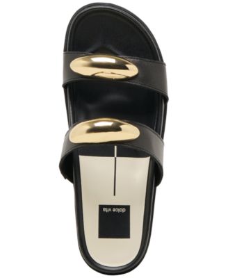 Women's Satine Jewelry Double Band Bracelet Footbed Sandals   