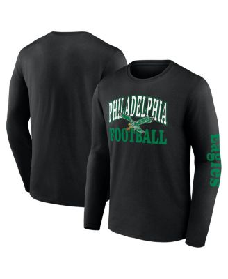Fanatics - Men's Black Philadelphia Eagles   Combo Up Two Long Sleeve T-Shirt