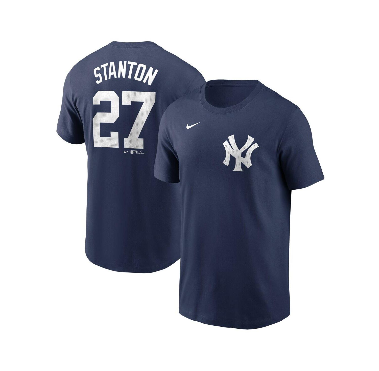 Men's Giancarlo Stanton Navy New York Yankees Fuse Name & Number T-Shirt