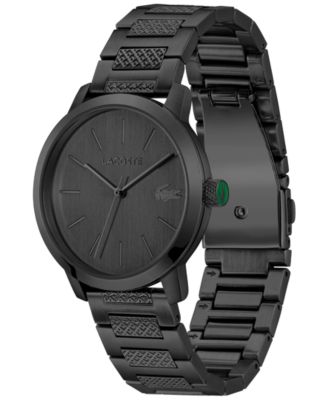 Men's Metropole Ionic Plated Black Steel Bracelet Watch, 39mm