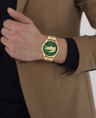 Men's Le Croc Gold Tone Stainless Steel Bracelet Watch, 43mm