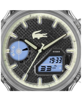 Men's LC33 Clear Silicone Strap Watch, 45mm