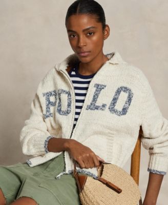 トップス Polo ralph lauren 92 P WING CARDIGAN P-Wing Cotton Cardigan