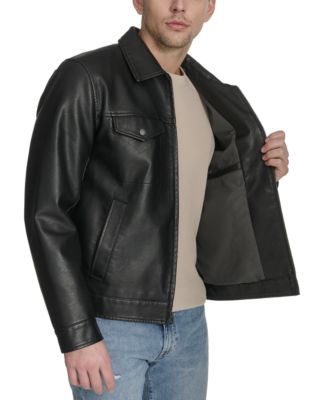 Men's Classic-Fit Faux-Leather Jacket