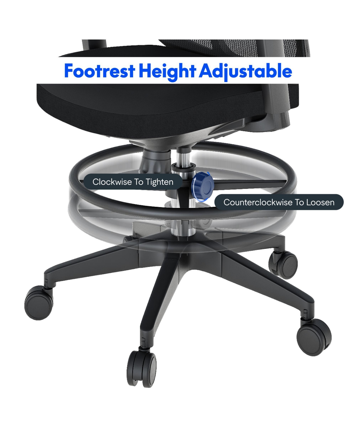 FlexiSpot C2HB-Foam Ergonomic High-Back Office Chair, Black
