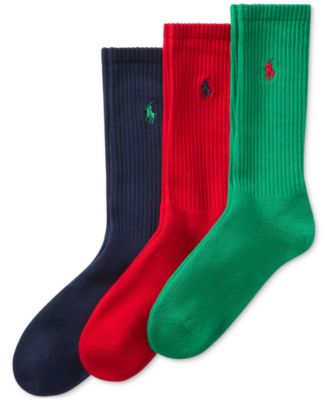 Polo Ralph Lauren - 3-Pack Ribbed Cushion Foot Crew Socks
