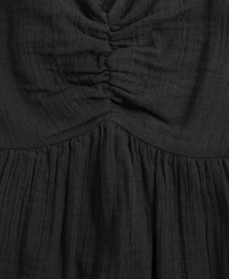 Women's Gauze Double V-neck Empire Midi Dress, Exclusively at Macy's