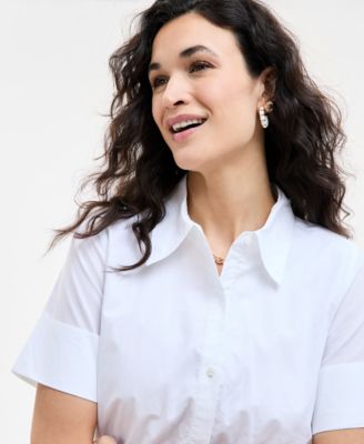 Women's Cotton Midi Shirtdress, Exclusively at Macy's