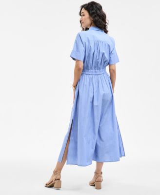 Women's Cotton Midi Shirtdress, Exclusively at Macy's