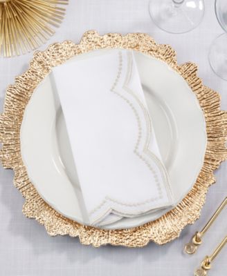 Embroidered Polka Dot Napkin, Set of 4