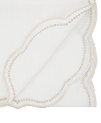 Embroidered Polka Dot Table Runner, 16" x 70"