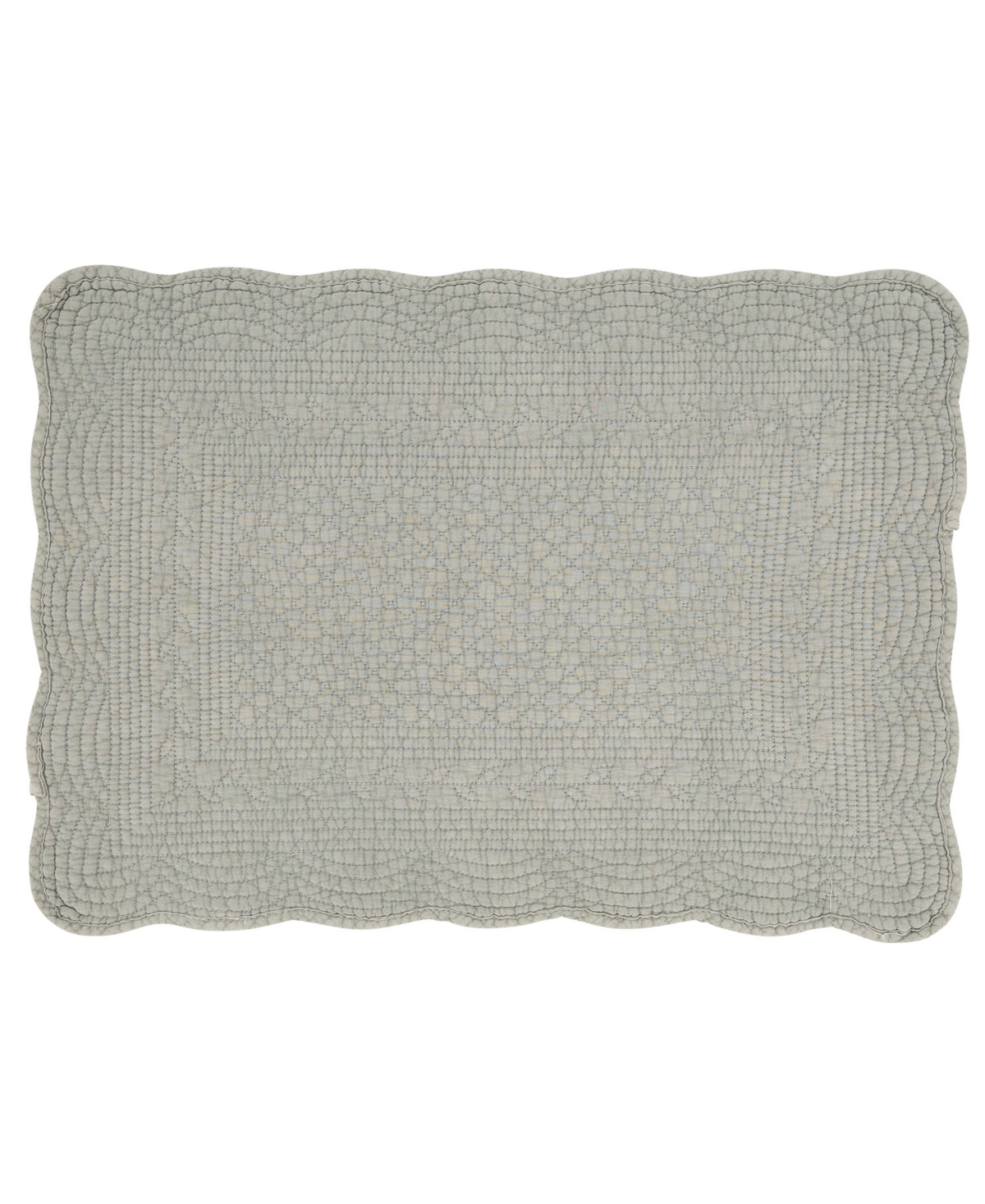 Saro Lifestyle Charming Quilted Placemat, Set Of 4 In Blue-gray