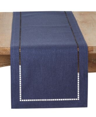 Laser-Cut Hemstitch Table Runner, 14" x 90"