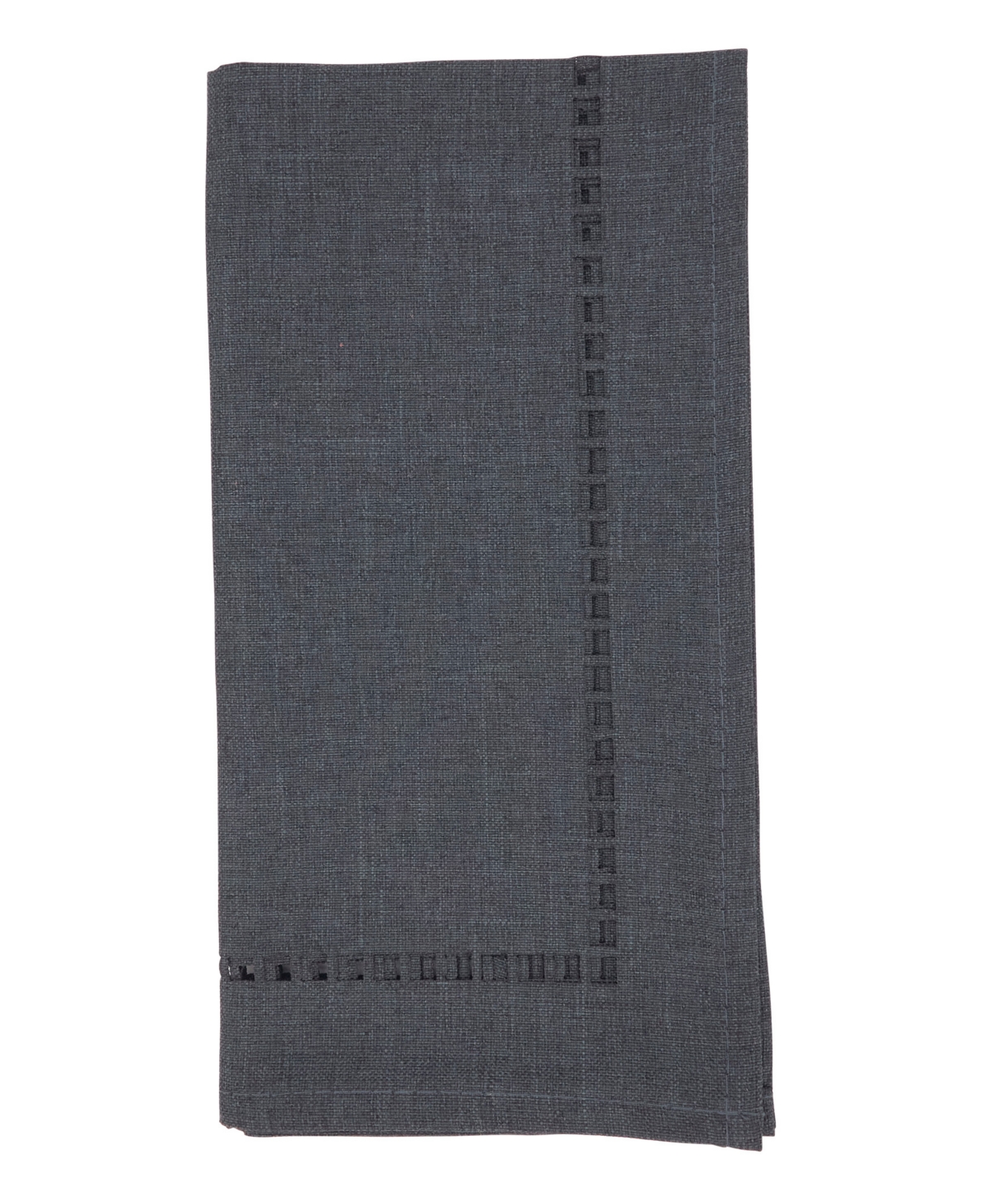 Saro Lifestyle Laser-cut Hemstitch Napkin, Set Of 4 In Black