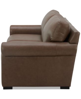 Radley Roll Arm 74" Leather Apartment Sofa, Exclusively at Macy's