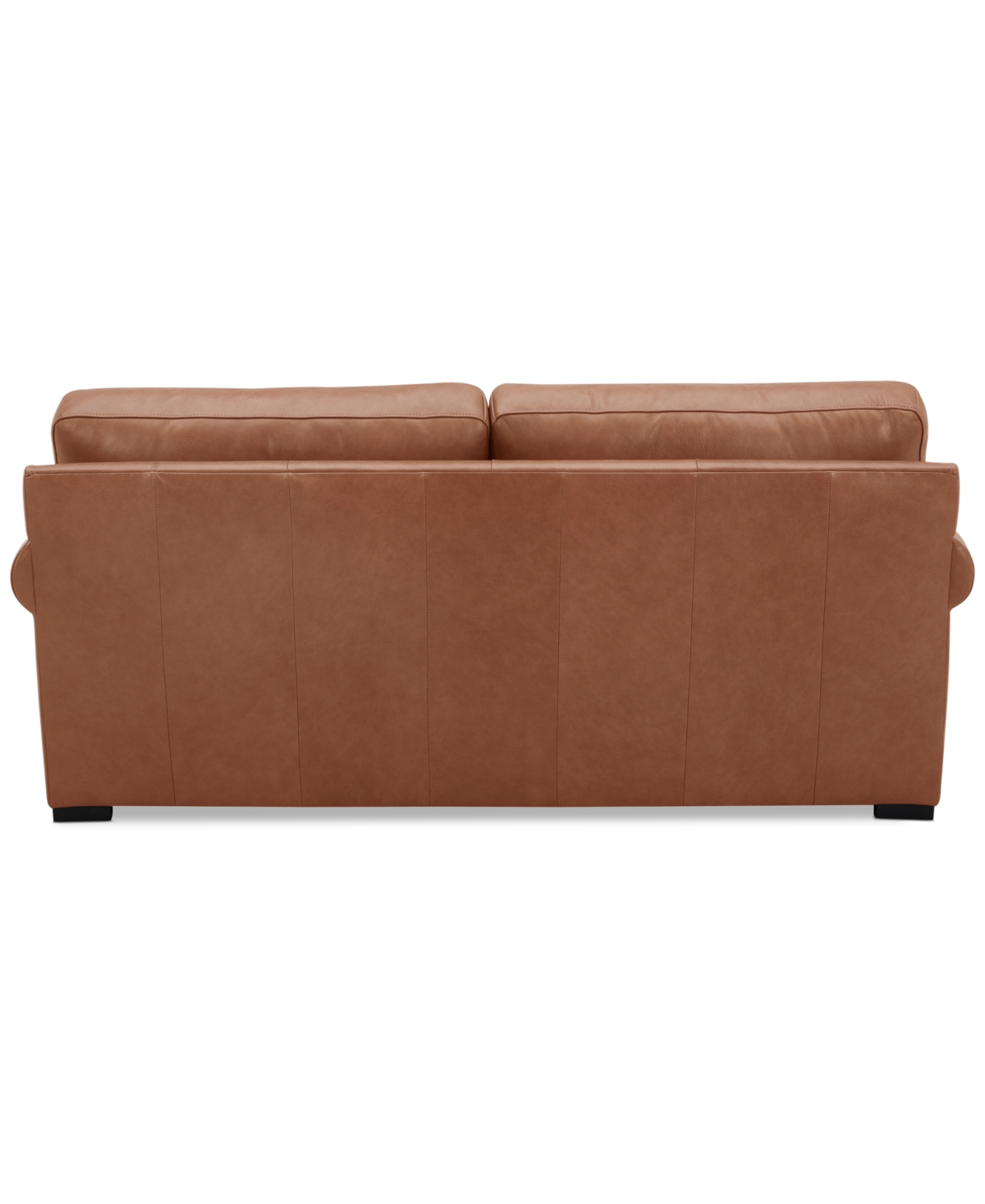 Macy's Radley 74" Leather Roll Arm Apartment Sofa, Exclusively At  In Light Tan
