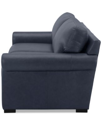 Radley Roll Arm 74" Leather Apartment Sofa