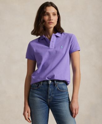 Women's Classic-Fit Mesh Polo Shirt