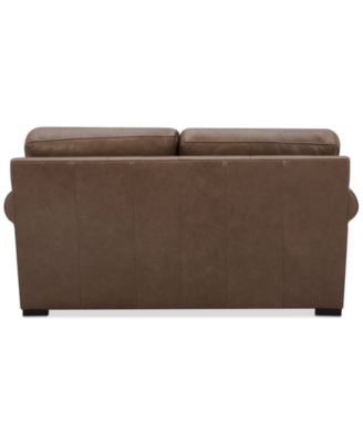 Radley Roll Arm 61" Leather Loveseat, Exclusively at Macy's