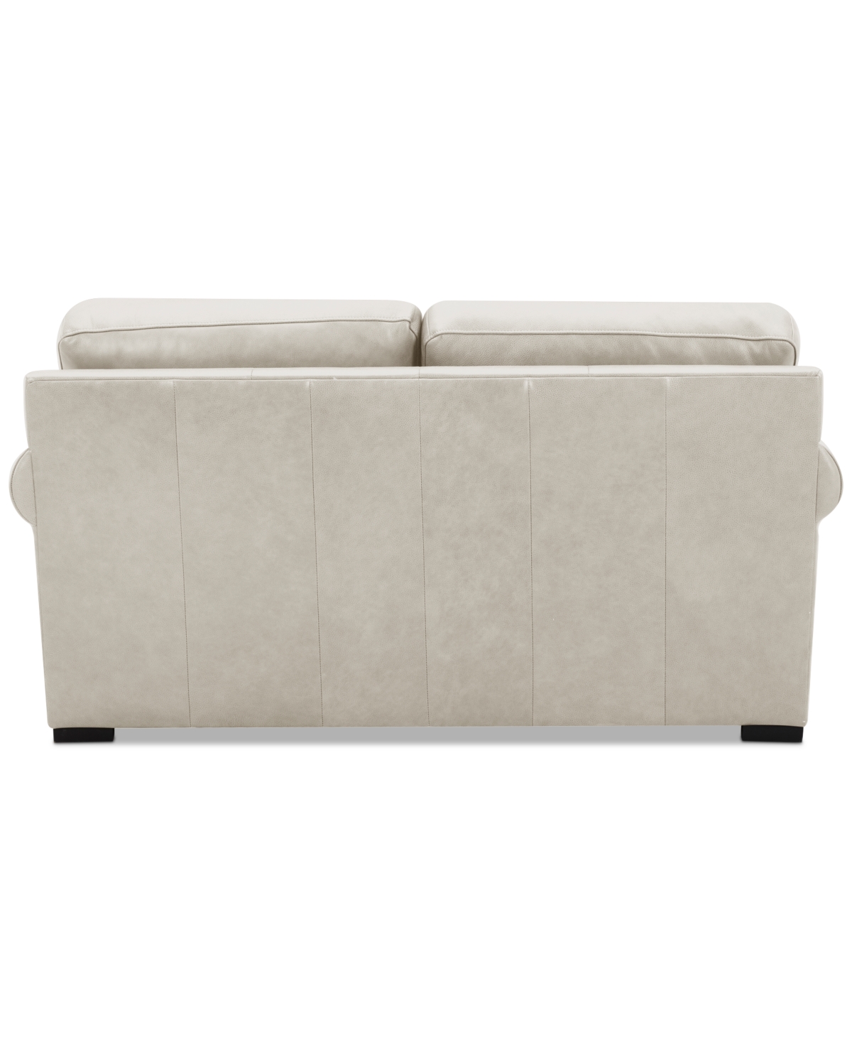 Macy's Radley 61" Leather Roll Arm Loveseat, Exclusively At  In Coconut Milk
