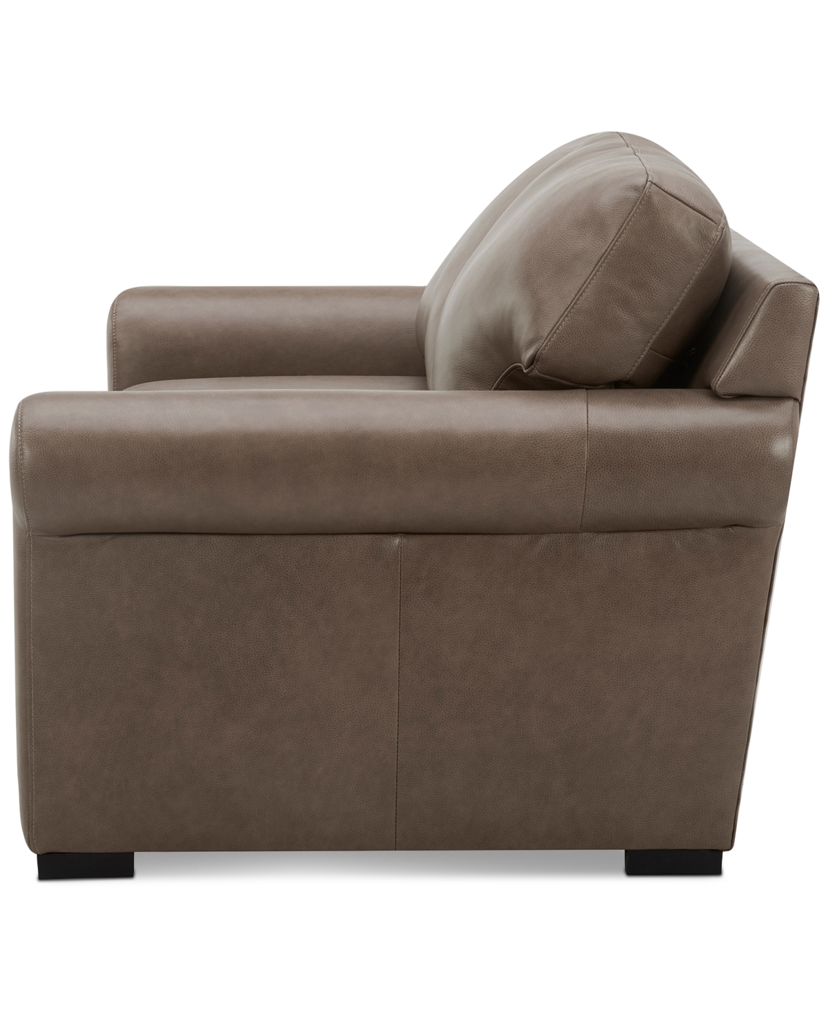 Macy's Radley 61" Leather Roll Arm Loveseat, Exclusively At  In Taupe