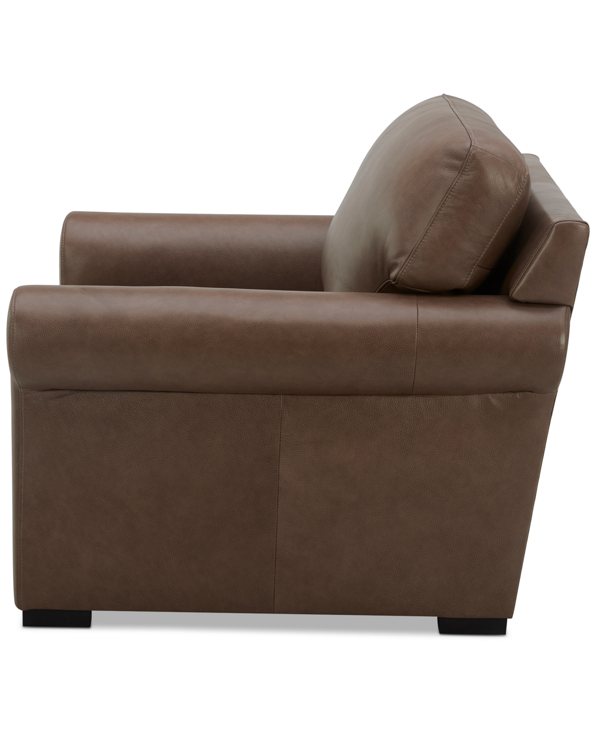 Macy's Radley 38" Leather Roll Arm Chair, Exclusively At  In Chesnut
