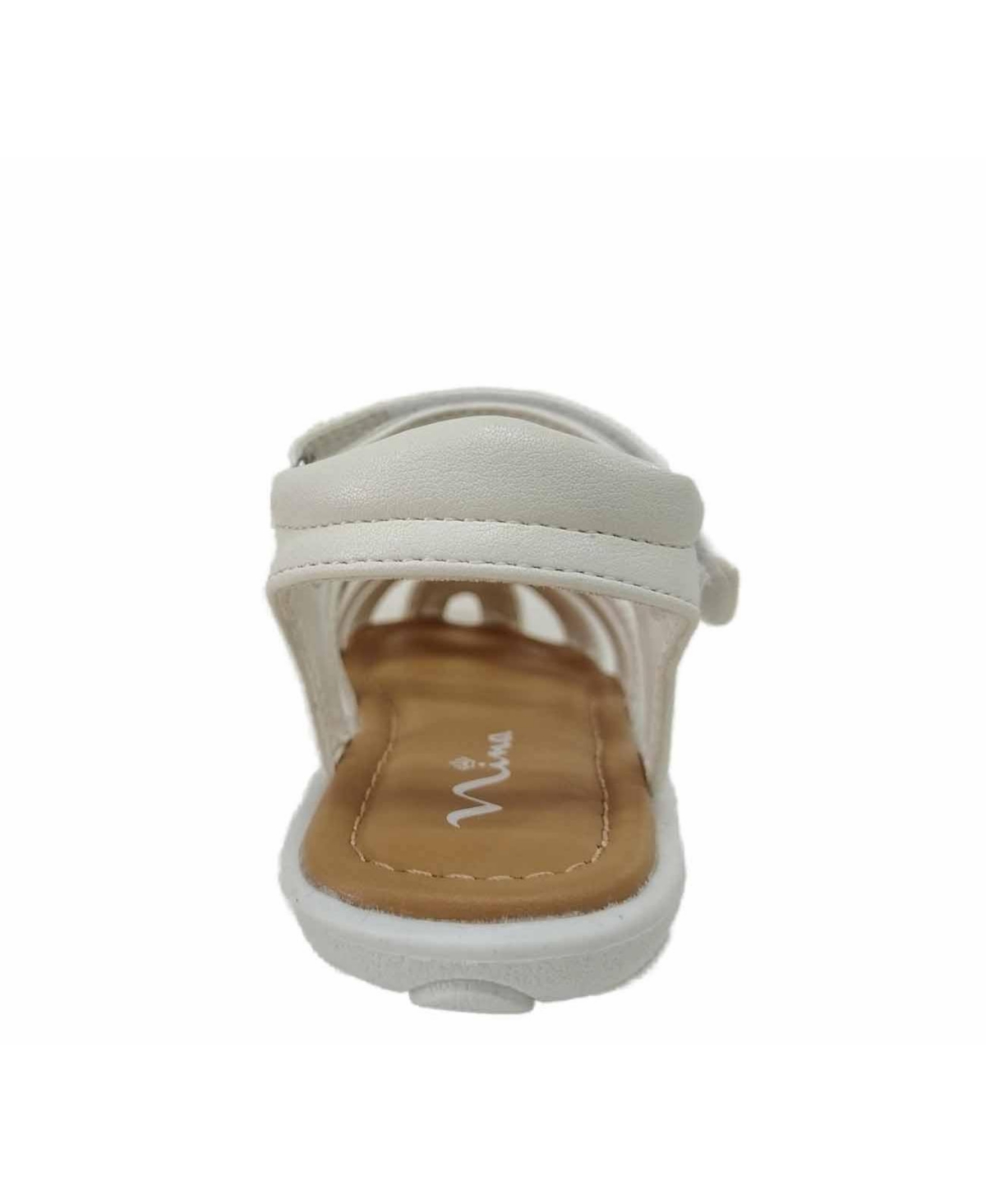 Nina Girls' Toe Caged Sandal - Toddler, Little Kid, Big Kid In White