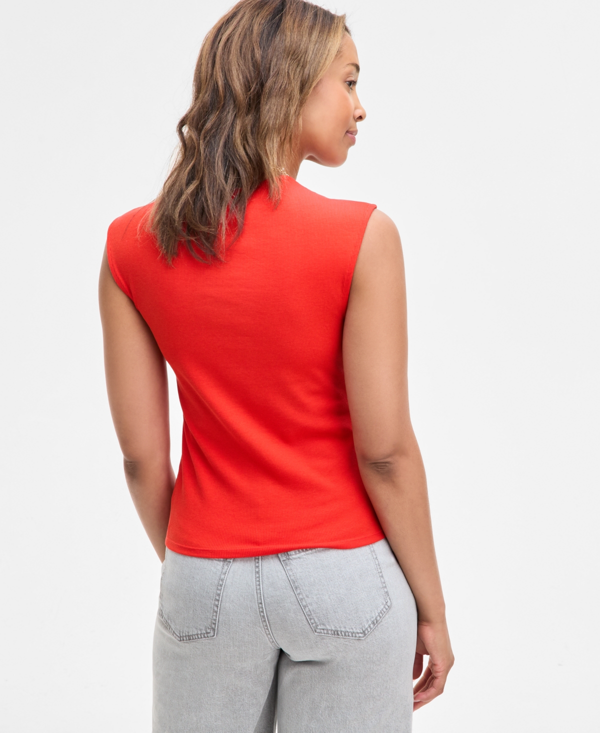 On 34th Women's Knit Scoop-neck Raglan-cap-sleeve Top, Exclusively At Macy's In Fiery Red
