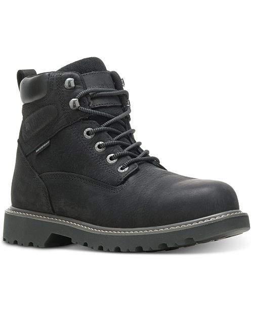 alfani Wolverine Men's Floorhand Waterproof 6" Lace-Up Boots Men's Shoes