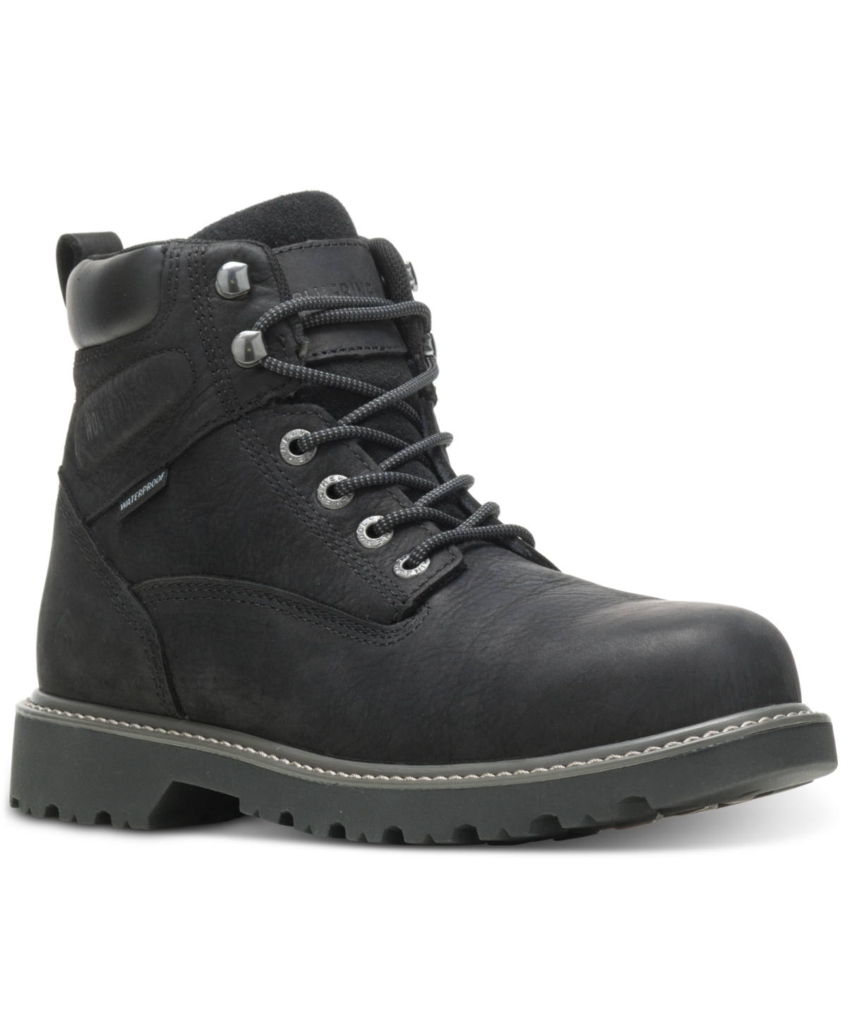 Wolverine Men's Floorhand Waterproof 6" Lace-up Boots In Black