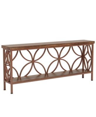 70.9-Inch Narrow Sofa Table, Industrial Long Sofa Table, Entry Console Table with Storage for Entryway, Living Room, Foyer, Unique Design